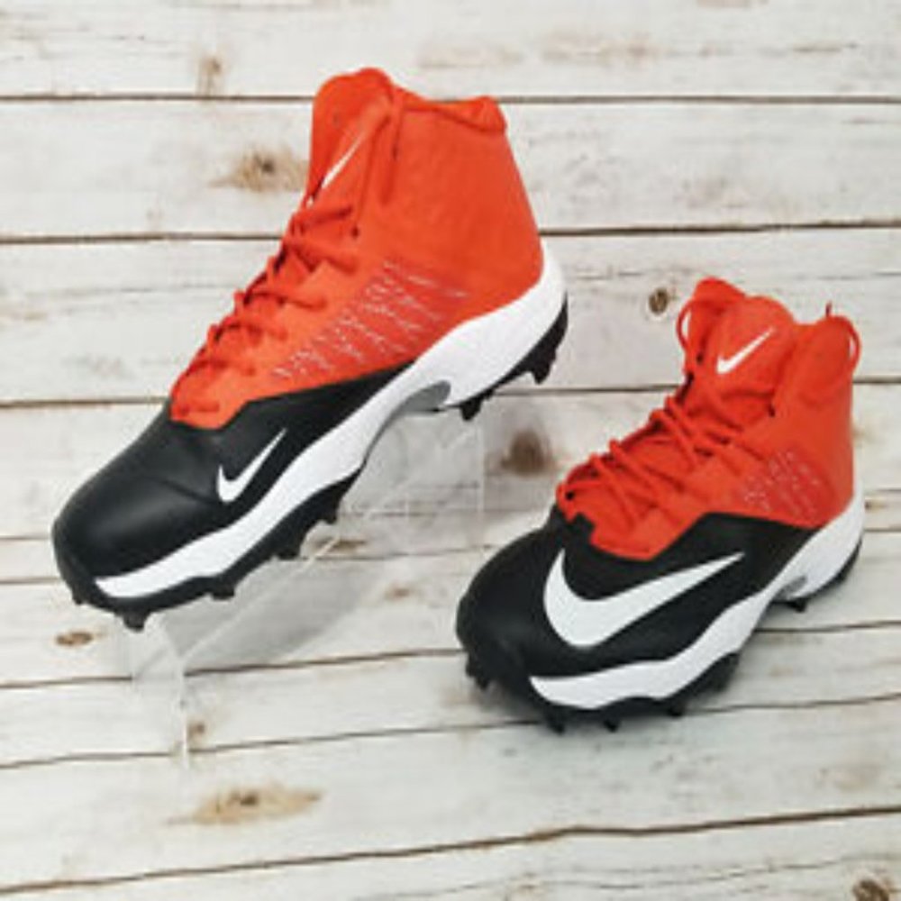 NIKE ZOOM ELITE 3/4 SHARK RED BLACK CLEATS NEW
